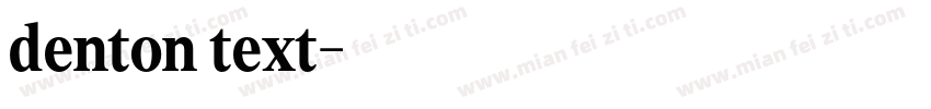 denton text字体转换